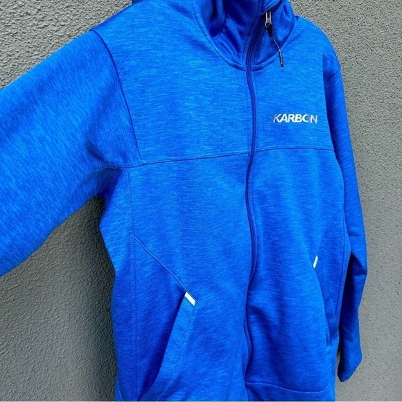 Karbon Full Zip Hoodie Fleece Lined Jacket | Size Medium - Picture 4 of 7